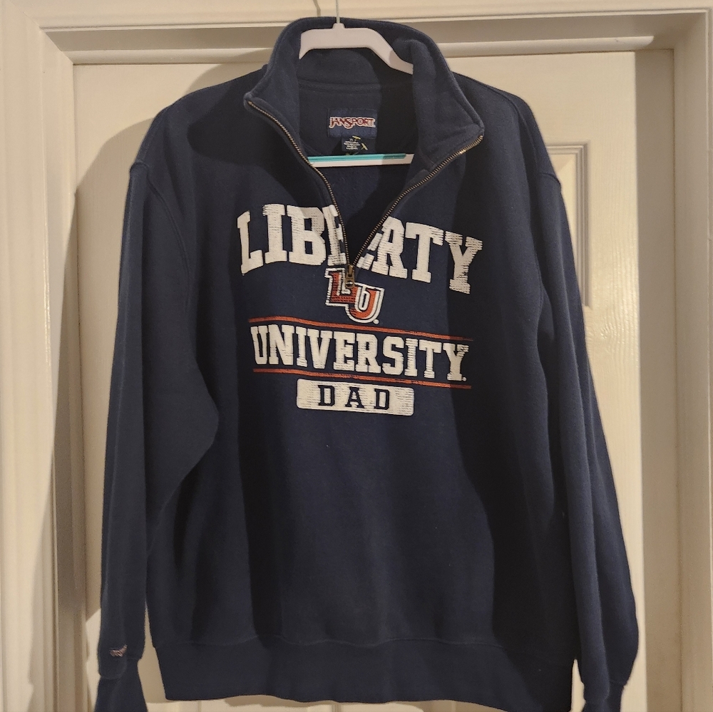 Jansport Liberty University Dad Zip-Up Sweater - Dark Blue
